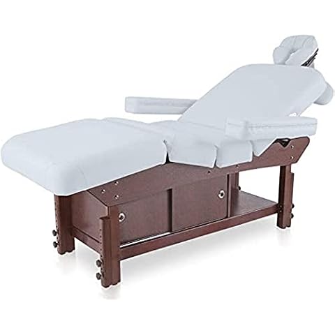 Quirumed SPA Stretcher with Shelf and Sliding Doors Off White Cover