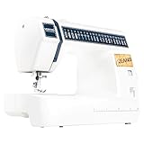 VERITAS Nähmaschine JSB21 I 21 Stichprogramme I Einfädelhilfe I Auto-Fadenspannung & Fadenabschneider I LED-Nählicht I inkl. Staubschutzhülle I Mechanische Nähmaschine (weiß)