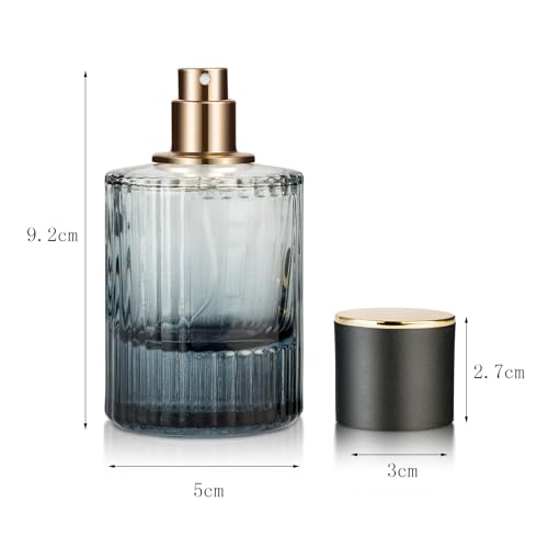 Jinxihuachen 50ml Gradient Grey Glass Spray Bottle - Elegant Refillable Perfume Atomizer for Travel & Home Use — view 2
