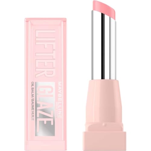 Maybelline New York Bálsamo Labial con Color, Labios Suaves y Brillantes, Hasta 24h de Hidratación, con Ácido Hialurónico, Lifter Glaze, Tono 002 Pink Drip