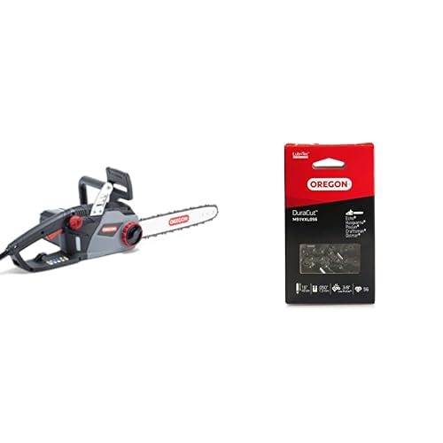 Oregon Tronçonneuse Électrique CS1400 2400W, Puissante Tronçonneuse Électrique avec Guide-Chaîne de 40 cm (16 pouces) & DuraCut M91VXL Chaîne de tronçonneuse pour tronçonneuse Husqvarna, 56 maillons