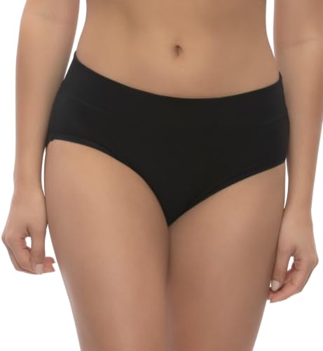 Image of Felina Womens 5 Pack Pima Cotton Wide Waistband Hipster