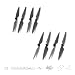 HUBSAN H501S H501A H501C X4 FPV 4 Channel Quadcopter Spare Parts Crash Pack Propellers and Screws (Black)