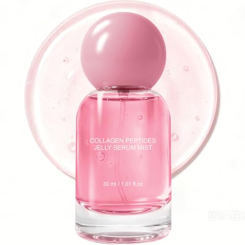 Image of Collagen Peptides Jelly Serum Mist, Hydrating Face Spray with Peptide Complex and Low Molecular Collagen, Plumping & Anti-Aging, Sprayable Hydrogel for On-the-Go Refresh, Korean Skincare, 30ml,1PC