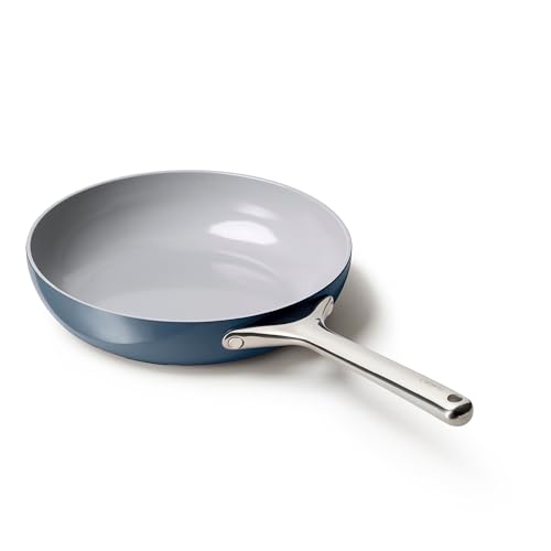Caraway Nonstick Ceramic Frying Pan (2.7 qt, 10.5') - Non Toxic, PTFE & PFOA Free - Oven Safe & Compatible with All Stovetops (Gas, Electric & Induction) - Navy