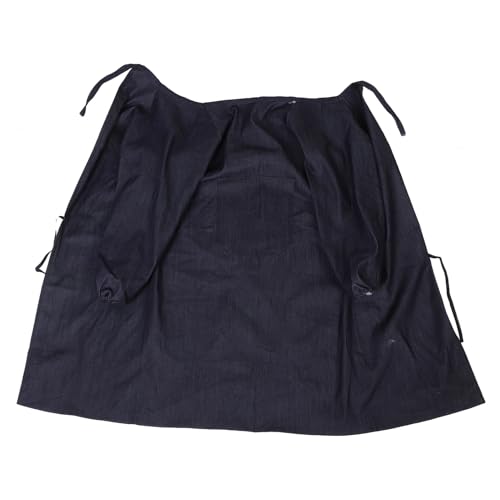 Delantal de manga larga reversible y tela gruesa antimanchas con bolsillos