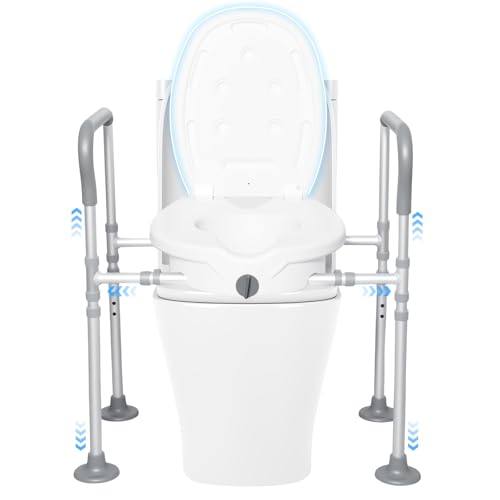 Rehausseur de toilettes adulte pour éviter les chutes et se relever seul