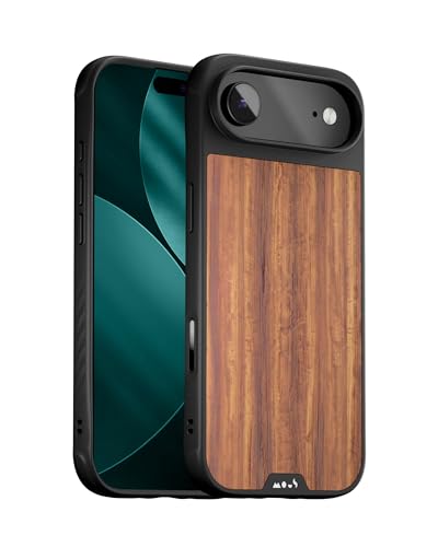 Image of Mous for iPhone Air Case, Compatible with MagSafe - Limitless - Protective Walnut Cover for iPhone Air - Shockproof, Full Camera Protection, Anti-Scratch Back, Brown