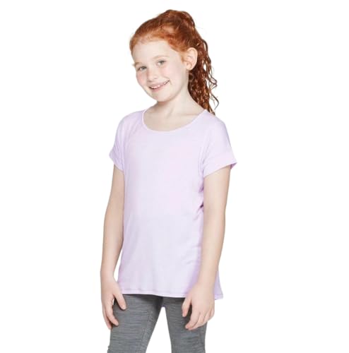 T-shirt de sport fille Champion C9 lilas pour la gym et l'école XS