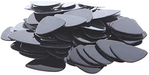 100-Pack Black Celluloid Guitar Picks Size Medium .71mm Plectrums for Acoustic and Electric Guitars Bulk Set for Music Mastery also Great for Necklaces or Earrings image 3
