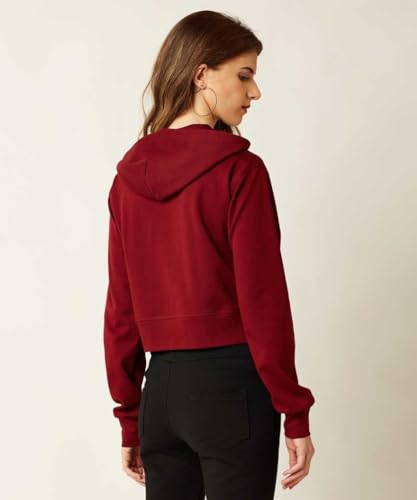 Image of Girls and Womens Long Sleeve Casual Solid Crop Top Hoodies (Foe Summer and Winterwear Both)