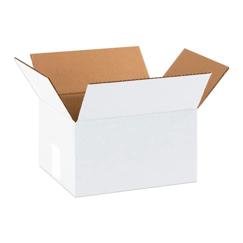 Image of BOX USA White Small Shipping Boxes 10x8x6, 25-Pack