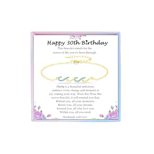 Image of Gifts for Women Christmas Birthday, Silver Wave Bracelets for Woman Mom Wife Grandma Daughter Granddaughter Friend Sister, The Waves of Life We've Through Together Mothers Day Graduation Gift