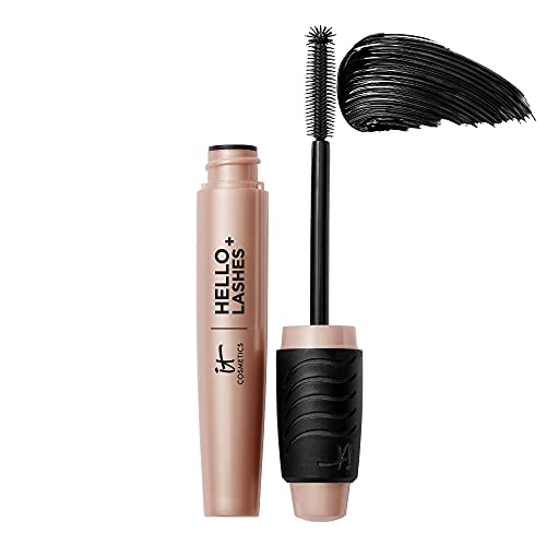 IT Cosmetics Hello Lashes+ Volumizing Mascara & Lash Serum - Easy-to-Remove Formula - With Biotin, Argan Oil & Jojoba Oil - 0.27 fl oz