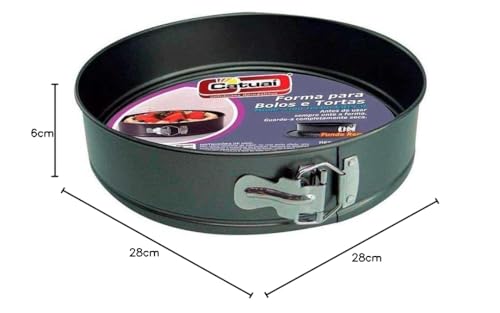 Forma de Bolo Torta Teflon Fundo Removível 28 cm