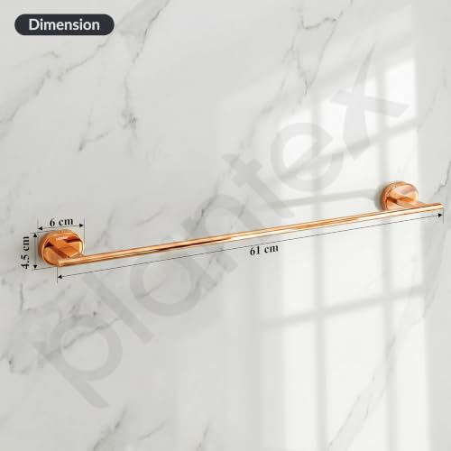 Image of Plantex J4 Stainless Steel 24 Inch Towel Rod for Bathroom /Towel Holder in Bathroom /Towel Holder /Bathroom Accessories (PVD Rose Gold Finish) Onix