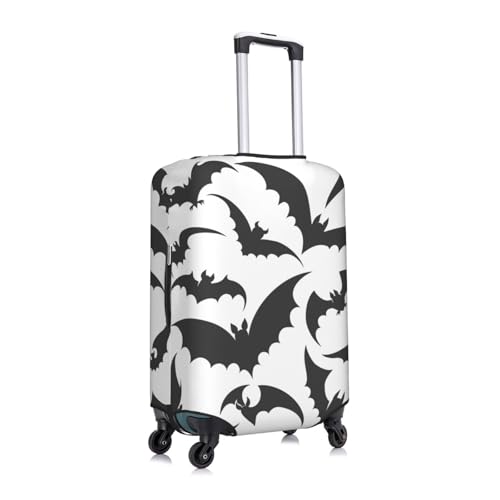 Bat Silhouettes Print Luggage Cover Washable Elasticated Suitcase Covers TSA Approved Stylish Dust and Scratch Resistant Case Protector for Kids and Adults3