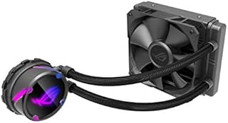 Asus ROG Strix LC 120 RGB AIO Liquid CPU Cooler 120mm Radiator, 120mm 4-Pin PWM Fan with Fanxpert Controls, Support for Intel and AMD Motherboards