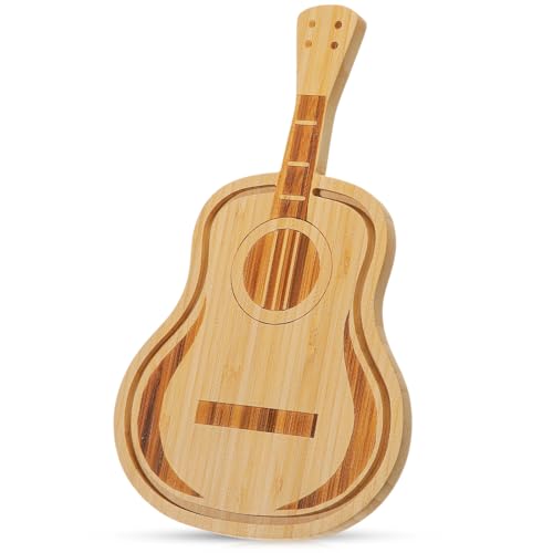 Tabla de Cortar en Forma de Guitarra de Bambú 32x18 cm miniatura 1