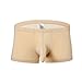 Men's Elephant Nose Pouch Boxer Briefs Fashion Sexy Breathable Panties Comfy Underwear Boxer Briefs Underpants Beige