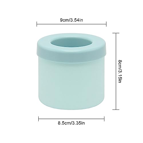 Foto von EiswüRfelform Silikon,EiswüRfelschale Eiseimer TAIZER 2PCS EiswüRfelbehäLter Eiswürfelformen Ice Cube Mold EiswüRfelform Eisbereiter Cup Eiswürfelbereiter Becher (blau)