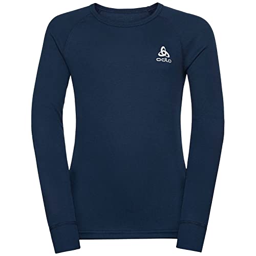 T-shirt ODLO Active Warm ECO Kid - Haut thermique bleu marine unisexe taille 92 pour enfant