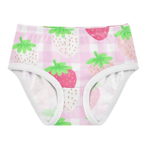 Cotton Toddler Underwear Floral Cute Strawberries Pink Little Girl Panties Personalized Underpants Briefs 2t