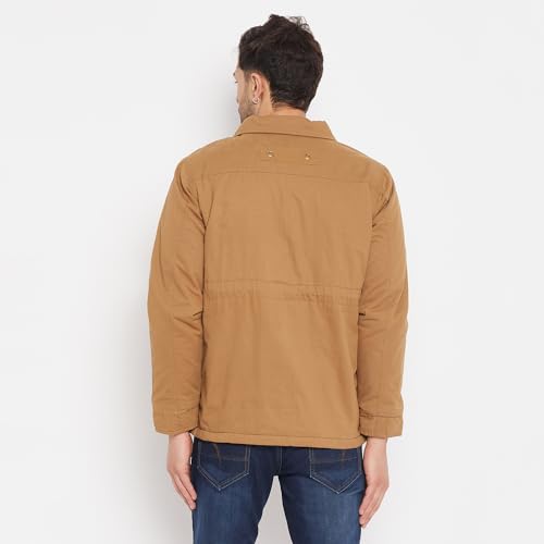 Image of Duke Cotton Blend Stardust Men Full Sleeve Standard Length Jacket (SDZ3063 Khaki XXL)