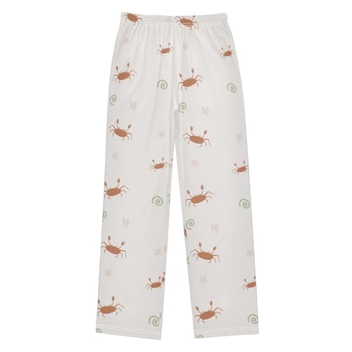 Crab and Star Boys Pants Boys Athletic Pants Long Pant for Boywith Pockets Wide-Leg Size 6-14Y