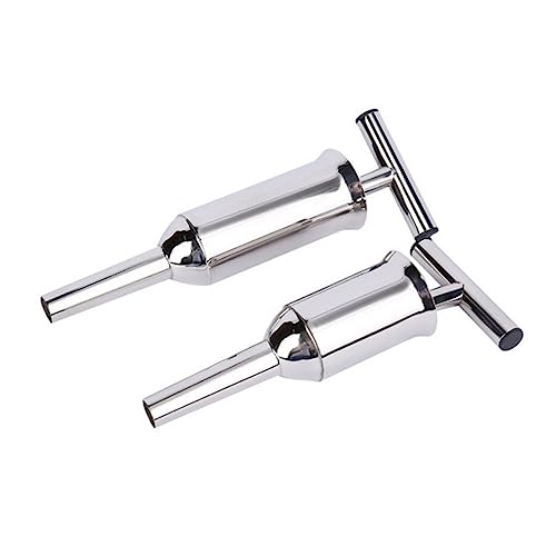 VINTORKY Stainless Steel Sausage Stuffer Kit Meat Filling Tube Tool for Home Use for Sausage Making and Filling Ground Meat Compact and Easy to Clean