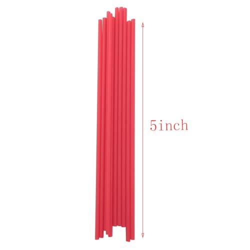 150 pitillos rojos de plástico 12 cm miniatura 2