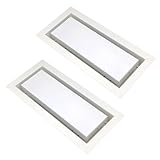 2 Pack Modern Wall Vent Flush Mount Register 4X10 Inch White Air Vent All Metal Flush Air Register Decorative Air Vents for Wall