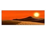 Des couleurs éclatantes Image sur toile et panoramique Châssis 150 x 50 cm Afrique Désert Dunes de sable soleil