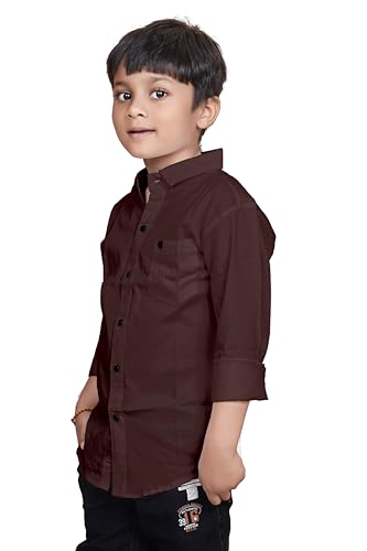Image of Sky Pearl Boys Spread Collar Casual Full Sleeve Shirt