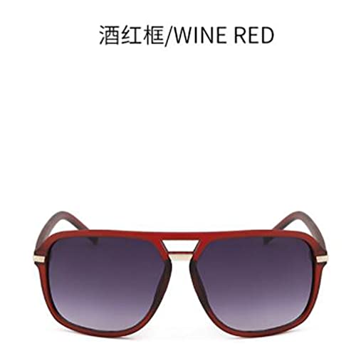Double Nose Bridge Anti-ultraviolet Sunglasses Retro Square Big Frame Sunglasses for Men and Women3