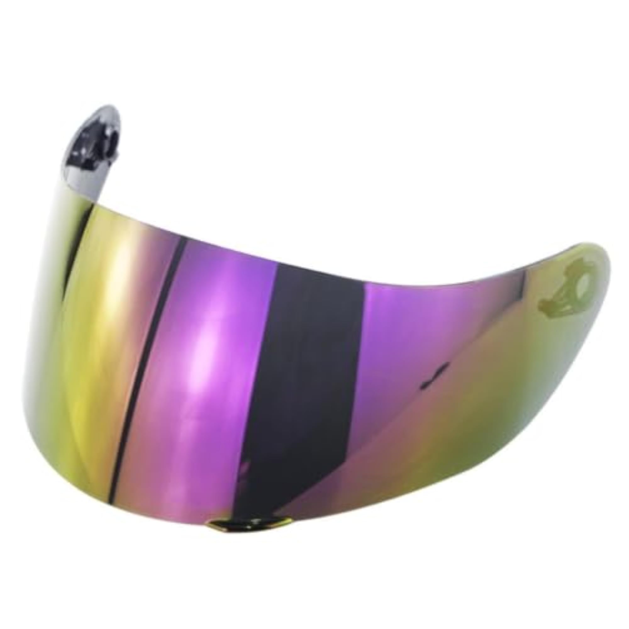 Glossy Rainbow Anti-Fog Motorcycle Face Shield, Impact-Resistant