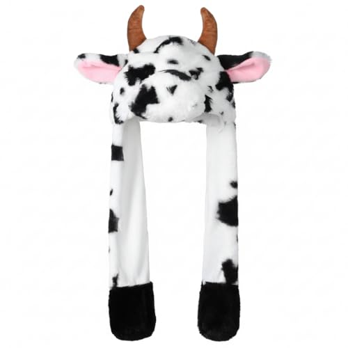 Animal Hat with Moving Ears, Floppy Ear Hat for Kids and Adults, Plush Party Cosplay Costume Accessory, Perfect for Christmas Birthday Party Favors - Tisuff