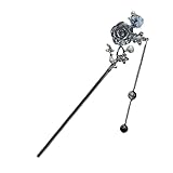 Haarnadel mit fließenden Quasten und Schmetterlings-Anhänger, lockiges Haar, Kopfschmuck, Accessoire im chinesischen Stil, Haarspange, Schmuck für Damen