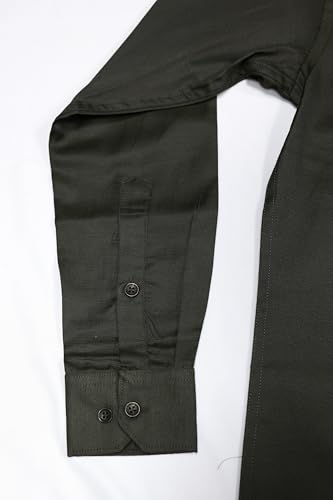 Image of Cotton Blend Formal Shirt for Men | Full Sleeve, Regular Fit, Button Down, Palin & Stylish Collared Neck | Breathable Lightweight Fabric for Office, College Meetings & Gathering