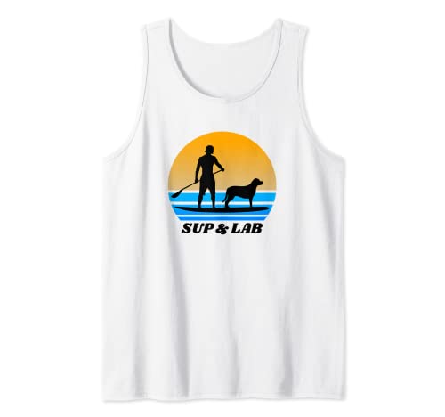 SUP & Lab Uomo Standup Paddleboarding Labrador Dad Canotta