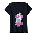 Womens Forrest Gump Lt. Dan Ice Cream Logo V-Neck T-Shirt
