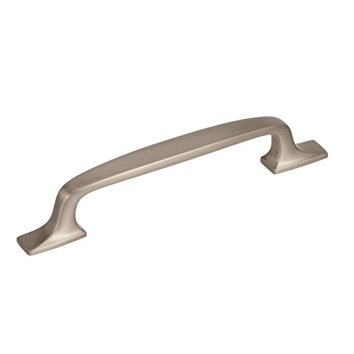 Amerock | Cabinet Pull | Satin Nickel | 5-1/16 inch (128 mm) Center to Center | Highland Ridge | 1 Pack | Drawer Pull | Drawer Handle | Cabinet Hardware
