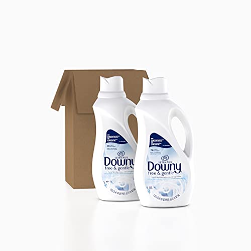 Downy Ultra Plus Free & Gentle Laundry Fabric Softener Liquid, Concentrated, Two 51 Oz Bottles, 152 Loads Total #TOP1