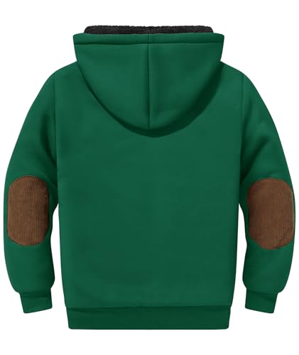 Image of SWISSWELL Unisex Boys Girls Fleece Hoodie Sherpa Lined Jacket Zip Up Hooded Sweatshirt Winter Outerwear for Kids