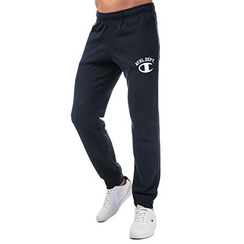 Champion Athletic - Pantalones Deportivos para Hombre, Dobladillo Cerrado, Color Azul Marino, Pantalones de chándal, Medium, Azul