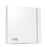AIR 6 Cloud-100HT Silent Yet Powerful Bathroom Extractor Fan with Adjustable Humidity Sensor & Timer | Delivering 26.5l/s (95m3/h) | Wall or Ceiling Mounted Fan | White | IP45 | For 100mm /4" ducting