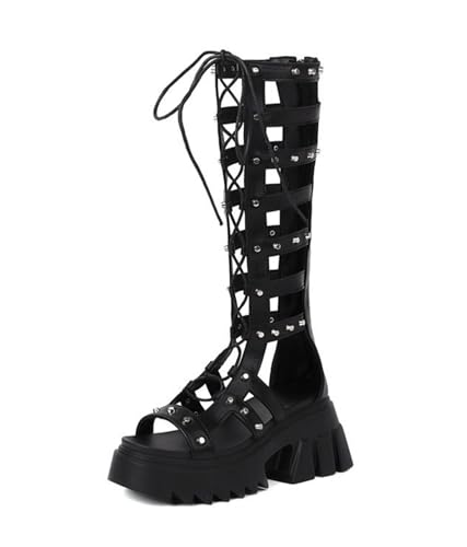 Bottes d'été femme respirantes pour éviter la chaleur avec rivets lacés