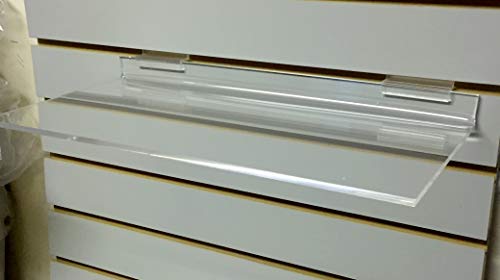 Execusystems Clear Acrylic Slatwall Shelf 16 Inches Wide X 8 Inches Deep For Retail Display Or Home Use #TOP1