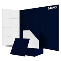 Pak van 12 akoestische panelen zelfklevend, 30*40*0,9cm, dekt 1,44 m²