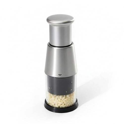 Gepresster Knoblauchhacker, Knoblauch Zerkleinerer Manuell, Edelstahl 304 Knoblauchstampfer, Garlic Crusher, Hand Chopper, Küchenhelfer, Für Gepresste Knoblauch, Für Paprika Und Zwiebeln